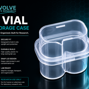 2 vial storage case for laboratory research vial organization
