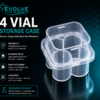 4 vial storage case for laboratory research vial organization