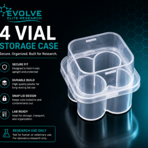4 vial storage case for laboratory research vial organization